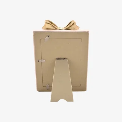 Dunelm Hestia Soft Pink Photo Frame with Gold Bow