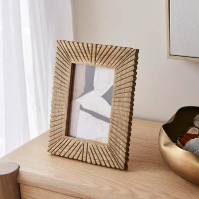 Dunelm Etched Wooden Photo Frame