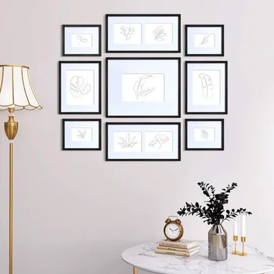 Dunelm Nielsen Set of 9 Multisize Wooden Picture Frames