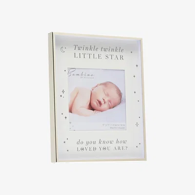 Dunelm Bambino Metal Plated Twinkle Twinkle Photo Frame Silver