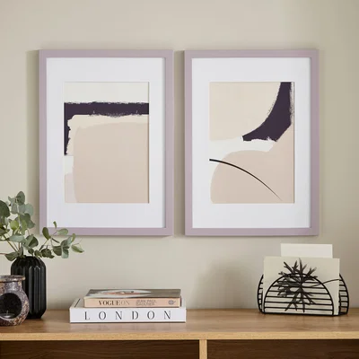 Dunelm Set of 2 Lilac Photo Frames Lilac (Purple)