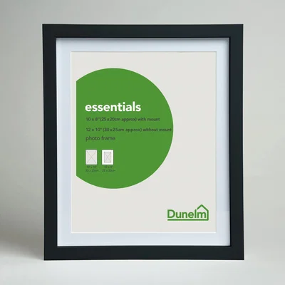Dunelm Essentials Photo Frame 10" x 8" (25cm x 20cm) Black