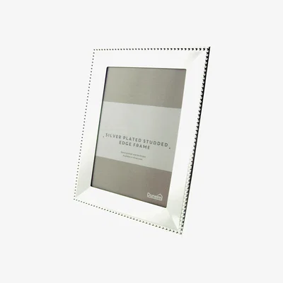 Dunelm Silver Stud Edge Photo Frame 7" x 5" (18cm x 12cm) Silver