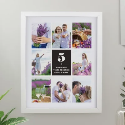 Dunelm Personalised Big Number Multi Photo Poster Frame