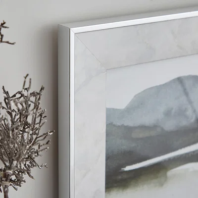 Dunelm Marble Effect Photo Frame White