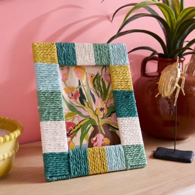 Dunelm Sophie Robinson Woven Striped Photo Frame