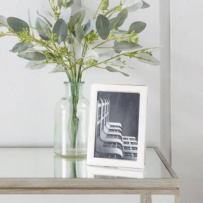 Dunelm White Edge Silver Plated Photo Frame 6" x 4" (15cm x 10cm) White