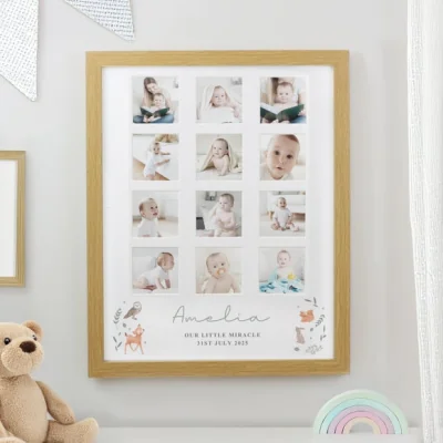 Dunelm Personalised Woodland Animal Multi Photo Frame