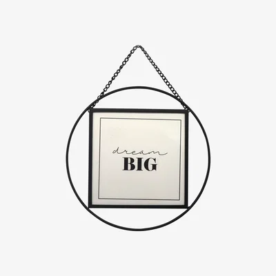 Dunelm Black Circular Hanging Frame 5" x 5" (13cm x 13cm) Black