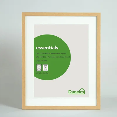 Dunelm Essentials Box Frame 16" x 12" (40cm x 30cm) Natural