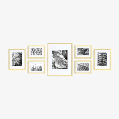 Dunelm Nielsen Set of 7 Aluminium Photo Frames Gold