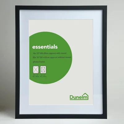Dunelm Essentials Box Frame 16" x 12" (40cm x 30cm) Black