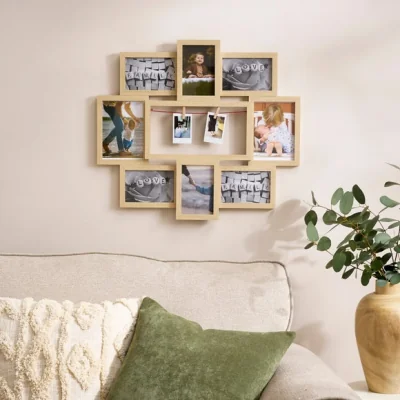 Dunelm Wooden Peg Multi Photo Frame