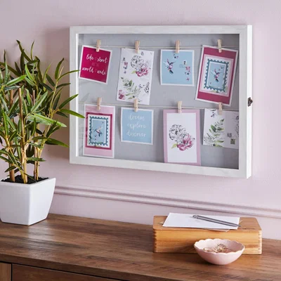 Dunelm Heavenly Hummingbirds Memory Box White, Blue and Pink