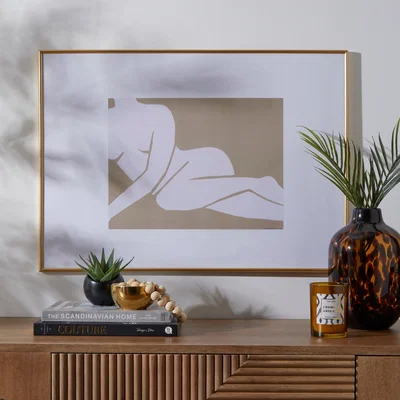 Dunelm Gold Easy Frame 27” x 20” (70cm x 50cm) Gold/White