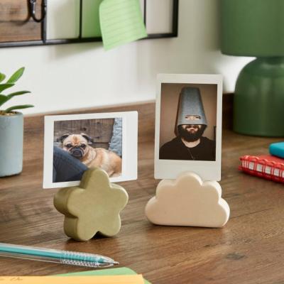 Dunelm Set of 2 Flower and Cloud Shaped Ceramic Photo Holders