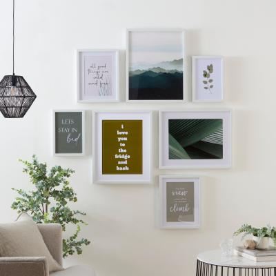 Dunelm Pack of 7 Essentials Gallery Photo Frame White
