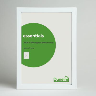 Dunelm Essentials A4 Box Frame 12" x 8" (30cm x 21cm) White