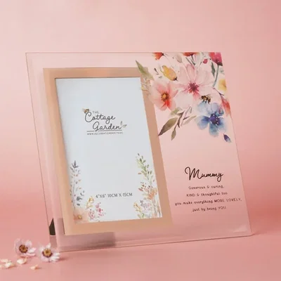Dunelm The Cottage Garden Floral Glass Photo Frame