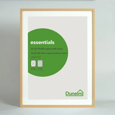 Dunelm Essentials Photo Frame 27" x 20" (70cm x 50cm) Natural