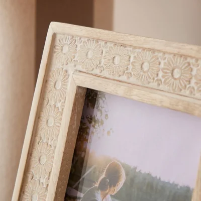 Dunelm Carved Mango Wood Photo Frame