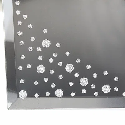 Dunelm Personalised Mr and Mrs Diamante Glass Photo Frame Grey