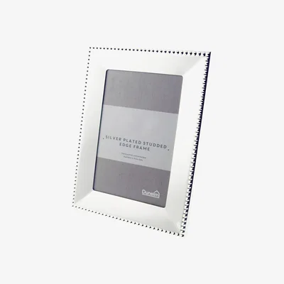 Dunelm Silver Stud Edge Photo Frame 6" x 4" (15cm x 10cm) Silver