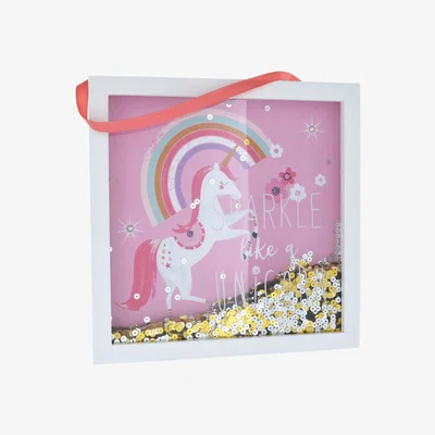 Dunelm Unicorn Sequin Frame Pink