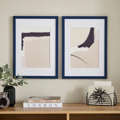 Dunelm Set of 2 Navy Photo Frames Navy (Blue)