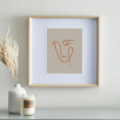 Dunelm Wood Effect Oversized mount Frame 8" x 10" (20cm x 25cm) Brown and Blue