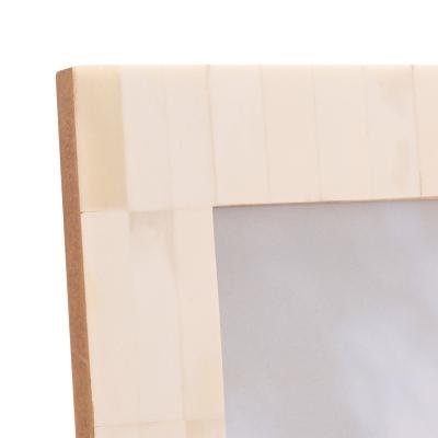 Dunelm Hestia White Wide Border Bone Effect Photo Frame