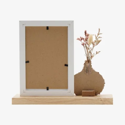 Dunelm Hestia Freestanding Photo Frame with Vase & Dried Flowers
