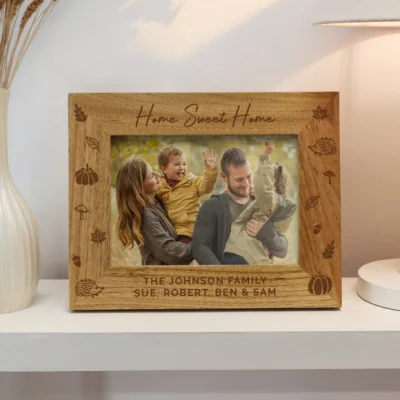 Dunelm Personalised Autumn Wooden Photo Frame