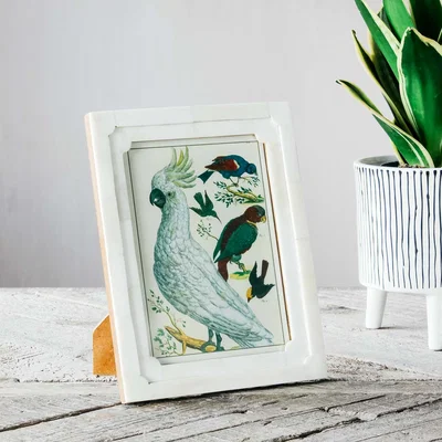 Graham & Green Relief White Bone Frame