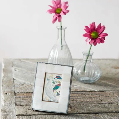 Graham & Green Small Grey Lipping Bone Frame