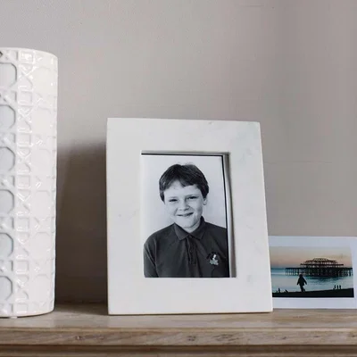 Graham & Green White Marble Picture Frame
