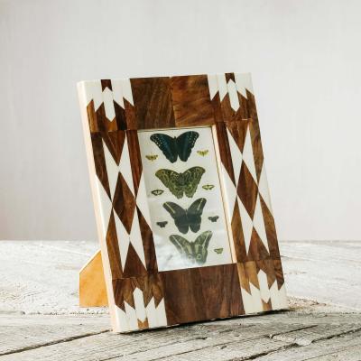Graham & Green White Geometric Resin Frame