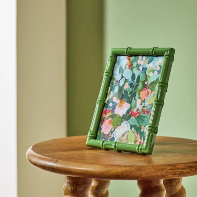Habitat "Habitat Bamboo Effect Green Picture Frame - 4x6"""