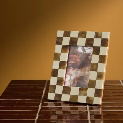 Habitat "Habitat Chequered Resin Picture Frame - 4x6"""
