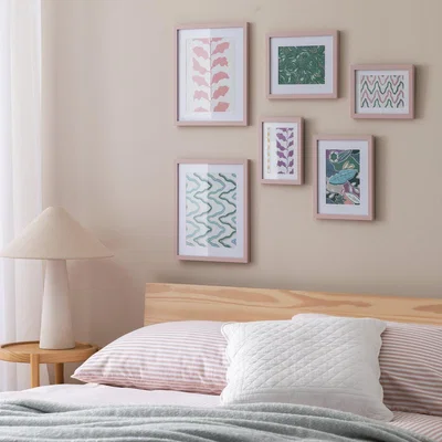 Habitat Habitat Wooden Picture Frame - Pink - Gallery Set
