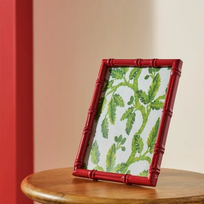Habitat "Habitat Bamboo Effect Red Picture Frame - 5x7"""