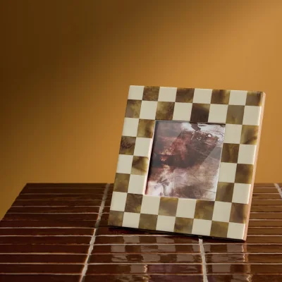 Habitat "Habitat Checkered Resin Picture Frame - 5x5"""