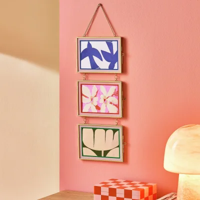 Habitat "Habitat Hanging Triple Screenprint Iron Picture Frame - 4x6"""