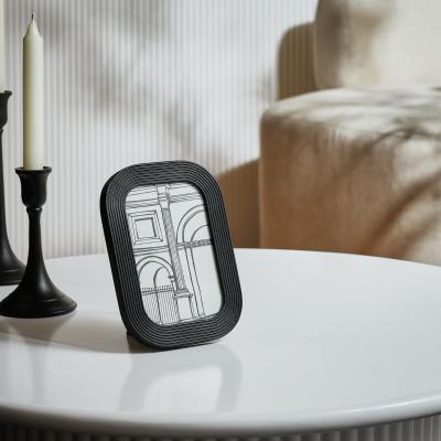 Habitat "Habitat Black Ribbed Wooden Picture Frame - 4x6"""