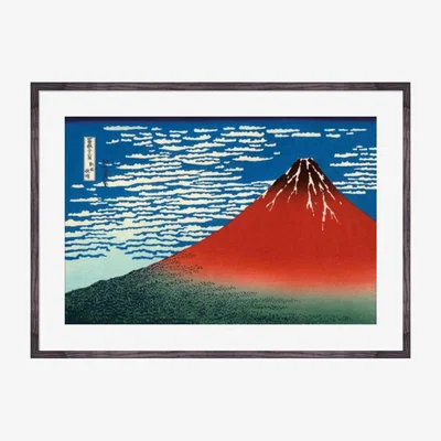 Heal's Hokusai Red Fuji Framed Print - Heal's UK Furniture