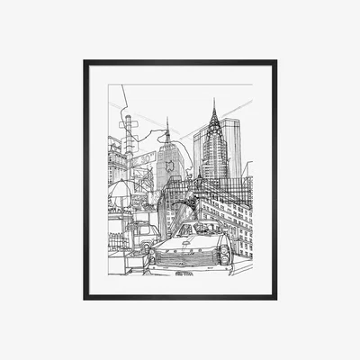 Heal's New York by David Bushel Framed Print - Heal's UK Furniture