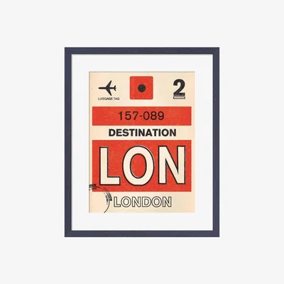 Heal's London Luggage Tag by Nick Cranston Framed Print - Heal's UK Furniture