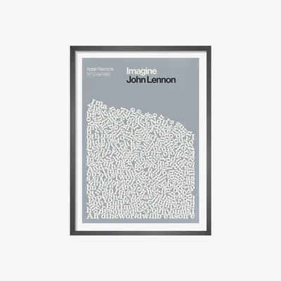 Heal's Imagine, John Lennon by Reign & Hall Framed Print - Heal's UK Furniture