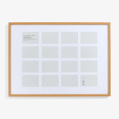 Homebase Box Photo Frame Multi Aperture - 50x70cm - Oak