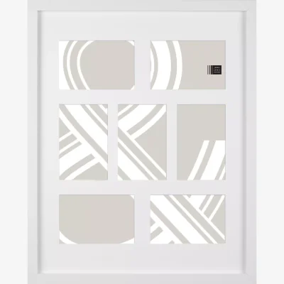 John Lewis John Lewis & Partners Box Photo Frame & Mount, 7 Photo, 4 x 6 (10 x 15cm)